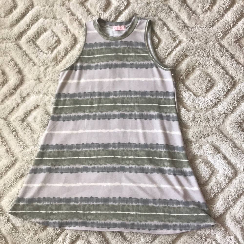 High neck swing dress